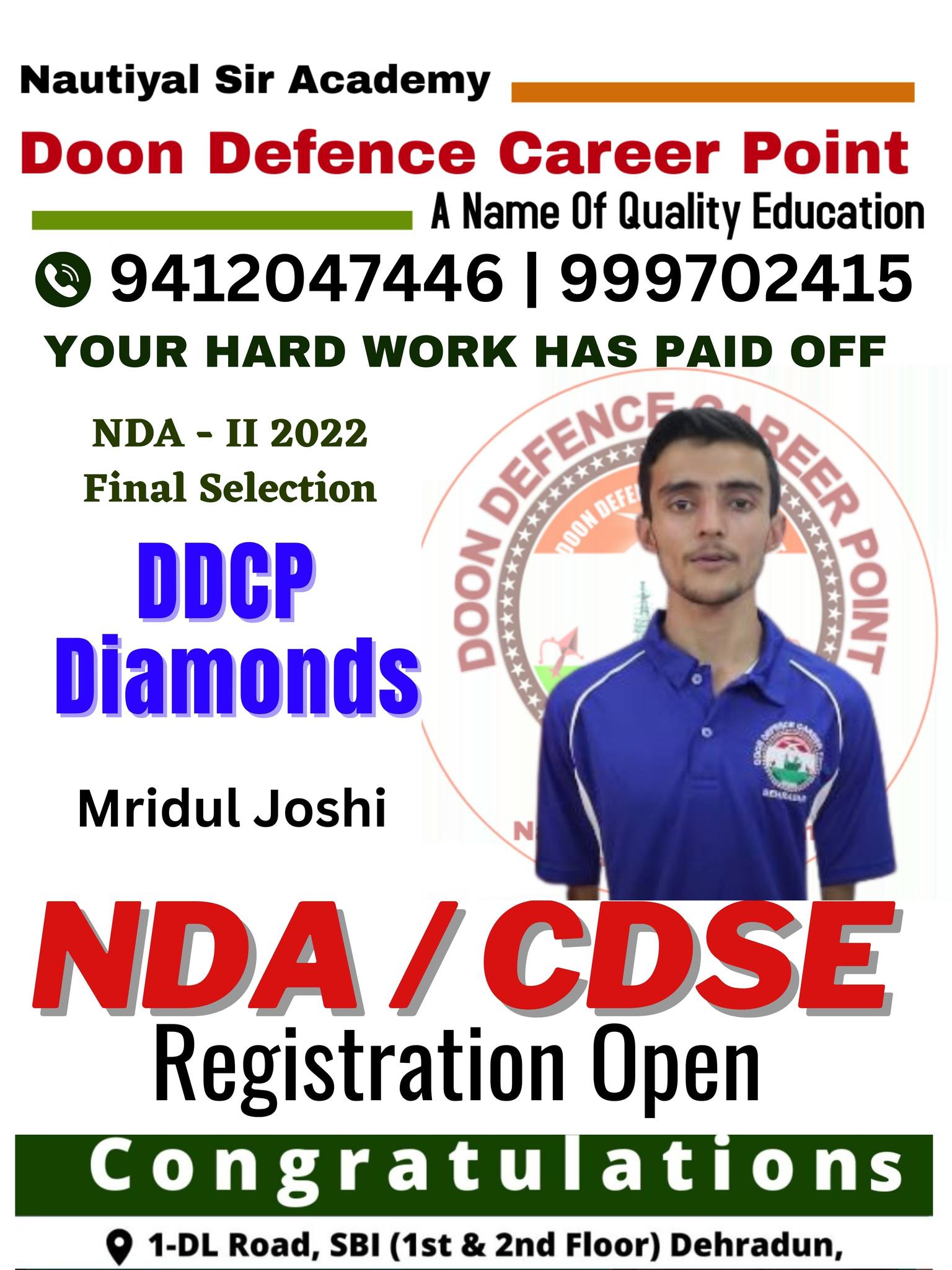 Doon Defence Career Point Air Force Selected Student Akash